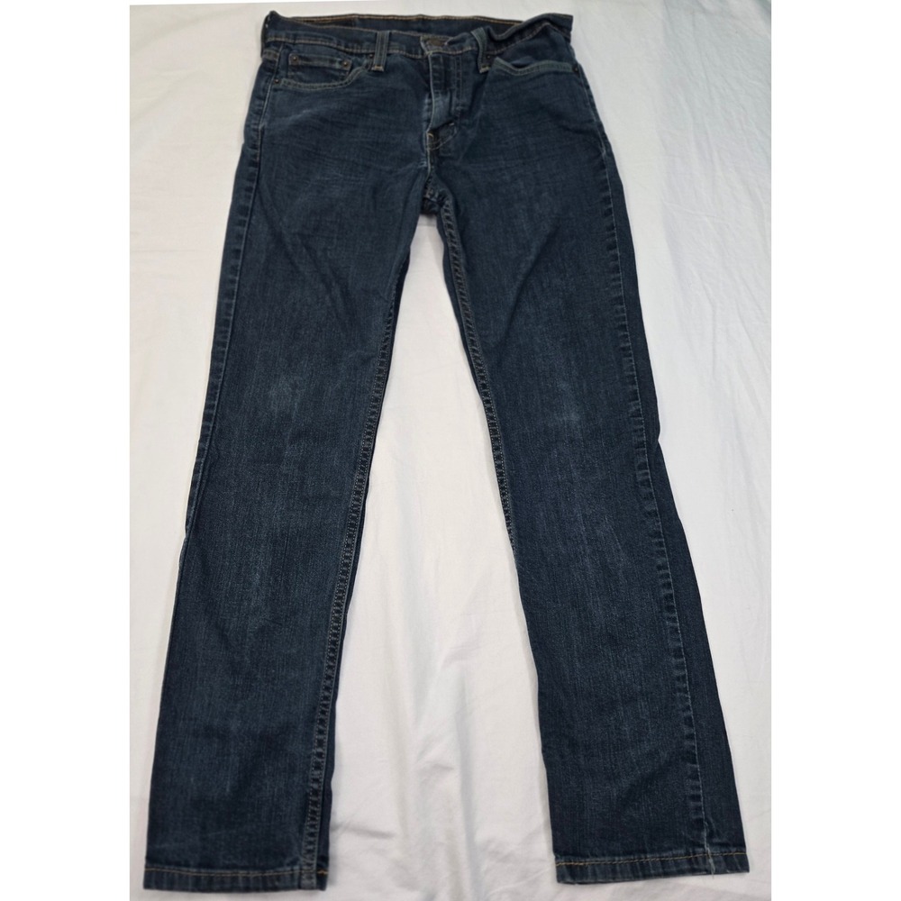 Levis 511 Mens W30 L30 Slim Fit Stretch Dark Wash Denim Jeans (Actual 29x28)